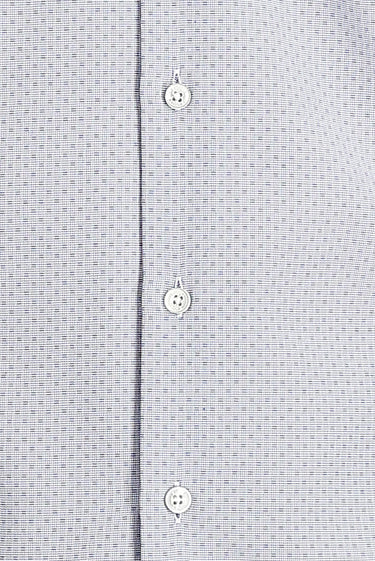 Lacivert Uzun Kol Slim Fit Dar Kesim Desenli Gömlek