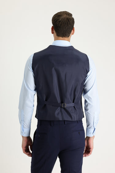 Lacivert Kuşgözü Klasik Yelek