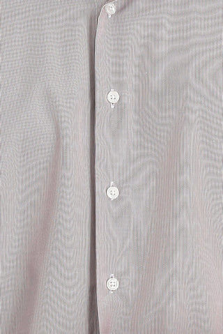 Açık Bordo Uzun Kol Slim Fit Dar Kesim Klasik Çizgili Pamuklu Kolay Ütülenebilir Gömlek