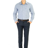 Medium Gray 7 Drop Super Slim Fit Extra Narrow Cut Classic Fabric Trousers