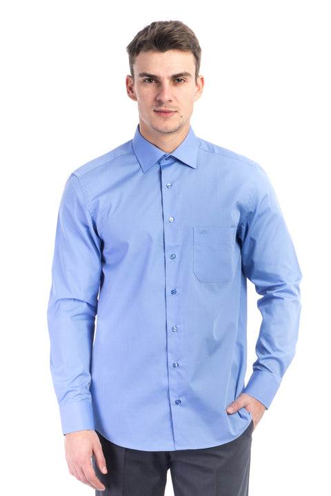 Blue Long-Sleeve Classic Shirt
