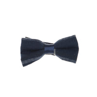 Navy Blue Patterned Bow Tie