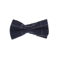 Navy Blue Patterned Bow Tie