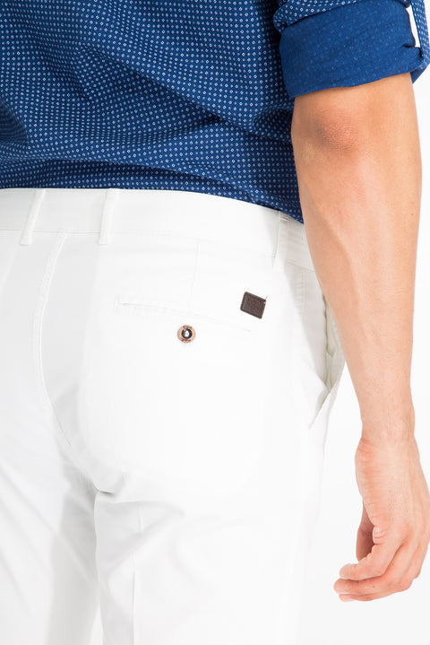 Krem Regular Fit Standart Kesim Likralı Kanvas / Chino Pantolon