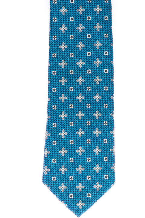 Turquoise Patterned Tie