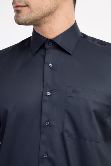 Lacivert Jb Pamuk Saten Gömlek