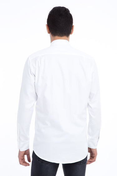 Beyaz Uzun Kol Regular Fit Oxford Pamuk Gömlek