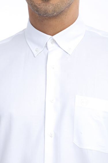 Beyaz Uzun Kol Regular Fit Oxford Pamuk Gömlek