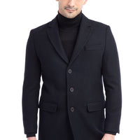 Black Wool Cashmere Coat