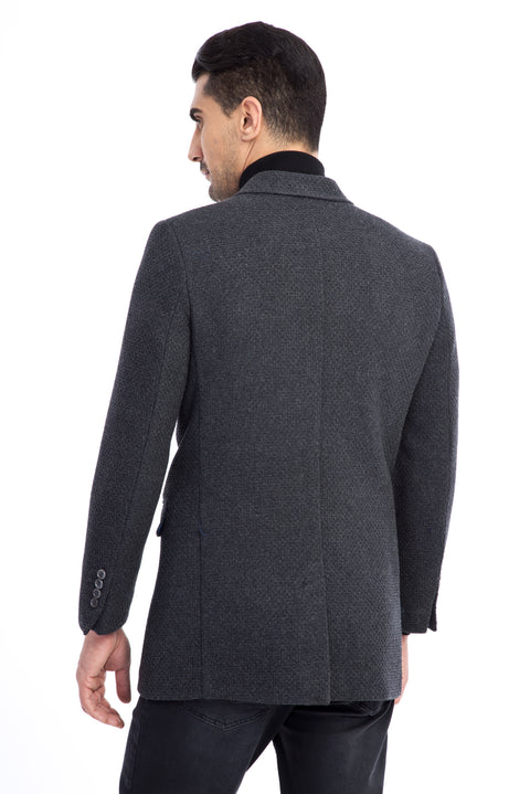 Anthracite Wool Cashmere Coat