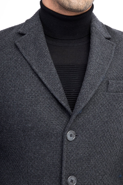 Anthracite Wool Cashmere Coat