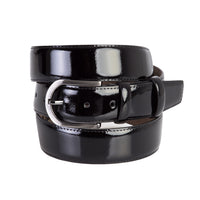 Black Plus Size Patent Leather Belt