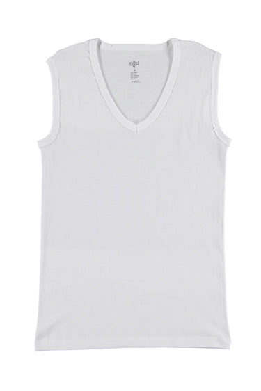 Beyaz 2'li V Yaka Pamuk Atlet Seti