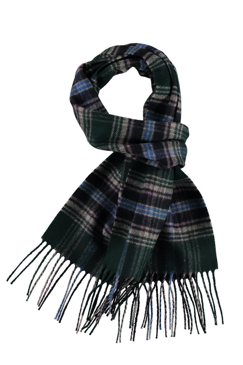 Light Green Patterned Wool Scarf