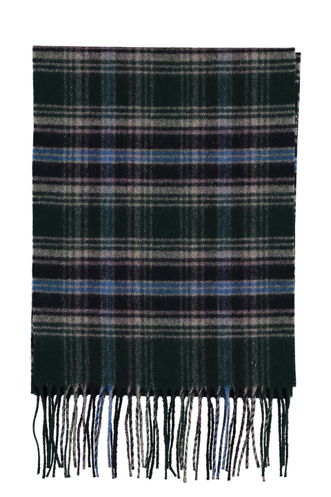 Light Green Patterned Wool Scarf