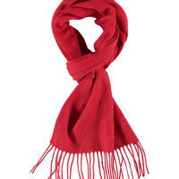 Red Patterned Wool Scarf