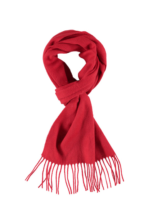 Red Patterned Wool Scarf