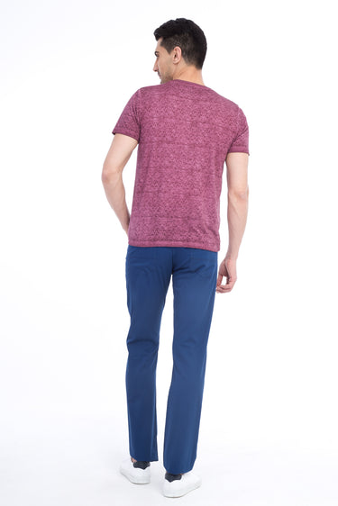 Açık Mavi Relaxed Fit Rahat Kesim Likralı Kanvas / Chino Pantolon