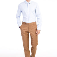 Açık Kahve - Camel 6 Drop Regular Fit Standart Kesim Yünlü Klasik Kumaş Pantolon