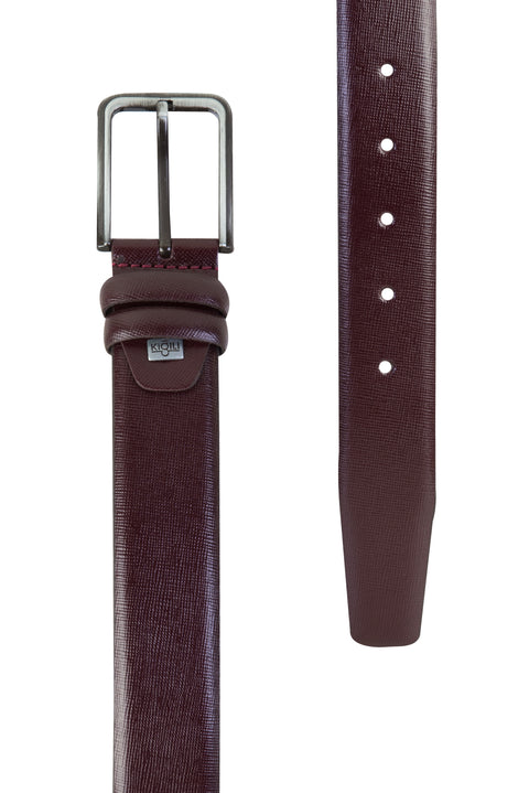 Burgundy Patterned Belt