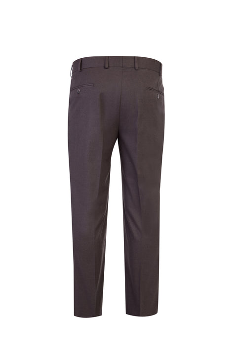 Coffee 4 Drop Relaxed Fit Classic Fabric Trousers