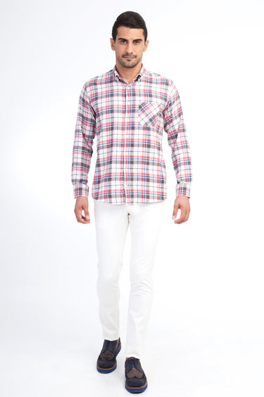 Krem Slim Fit Dar Kesim Likralı Kanvas / Chino Pantolon