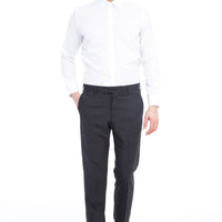 Antrasit 6 Drop Regular Fit Standart Kesim Yünlü Klasik Kumaş Pantolon