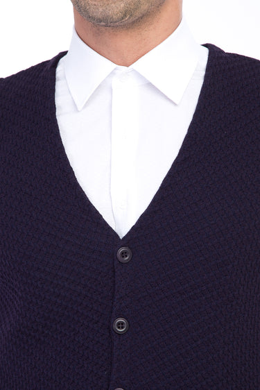 Mor Yünlü Desenli Yelek