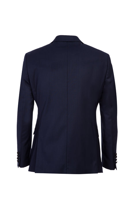 Lacivert Mono Yaka 7 Drop Slim Fit Dar Kesim Smokin & Damatlık