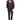 Bordo Slim Fit Dar Kesim Sivri Yaka Desenli Yelekli Smokin / Damatlık