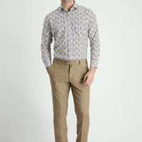 Mink 6 Drop Regular Fit Standard Cut Classic Fabric Wool Trousers