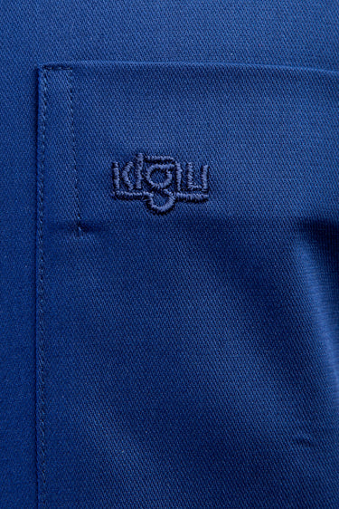 Lacivert Uzun Kol Non Iron Saten Klasik Gömlek