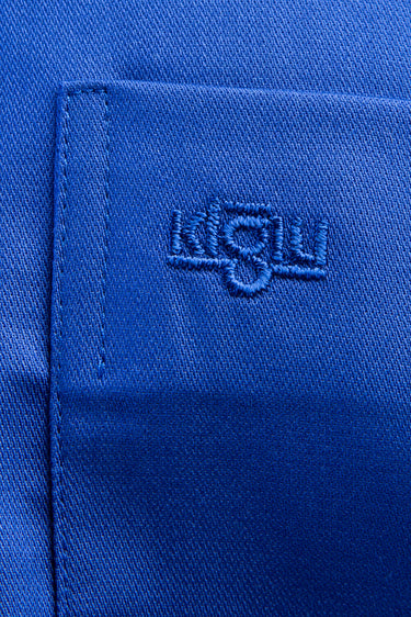 Mavi Uzun Kol Non Iron Klasik Saten Gömlek