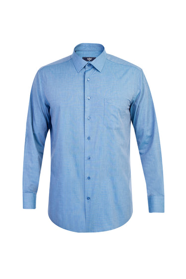 Mavi Uzun Kol Klasik Gömlek