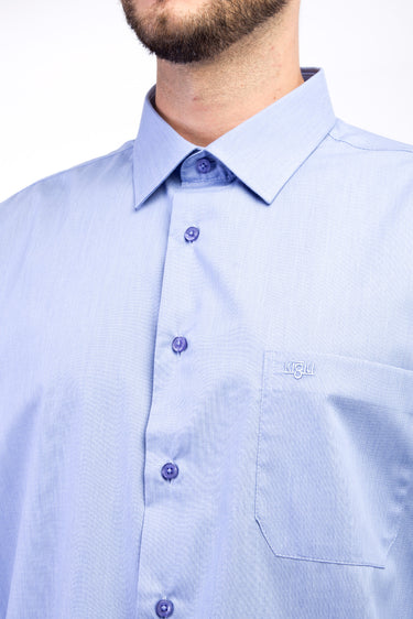 Lila Uzun Kol Klasik Gömlek