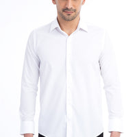 Beyaz Uzun Kol Slim Fit Dar Kesim Gömlek