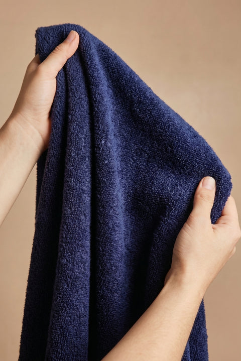 Navy Blue Cotton Sports Towel (30x100 cm)