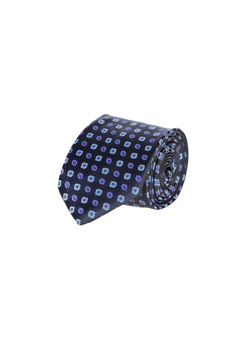 Navy Patterned Tie