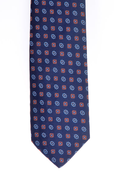 Lacivert Desenli Kravat