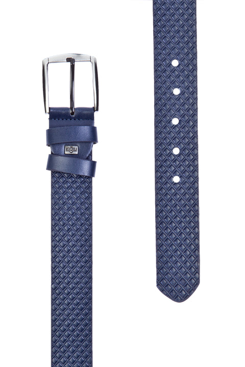Navy Blue Patterned Sport Belt