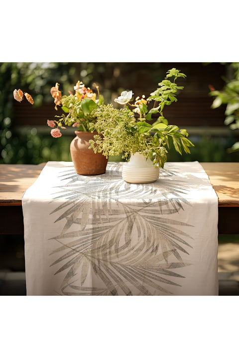 Off-White Panama Runner Tablecloth / Table Setting
