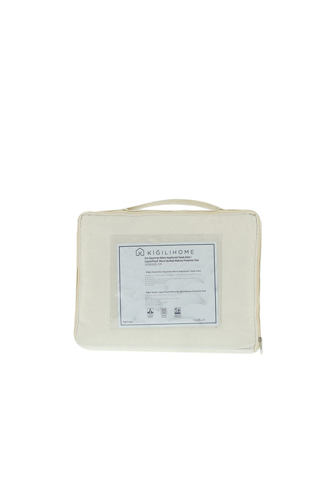 White Single Waterproof Micro Quilted Mattress Protector (100x200)