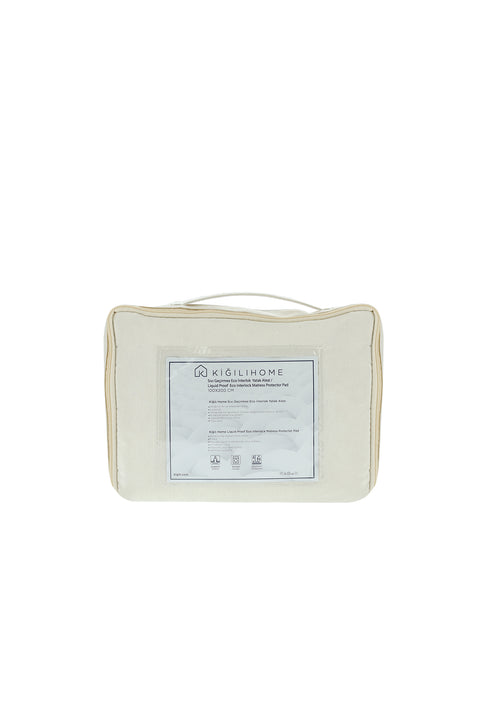 Beyaz Tek Kişilik Sıvı Geçirmez Eco İnterlok Alez (100x200)