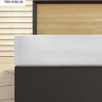 Beyaz Tek Kişilik Fitted / Lastikli Pamuk Çarşaf