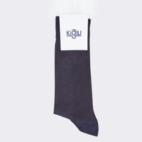 Dark Navy Bamboo Patterned Socks