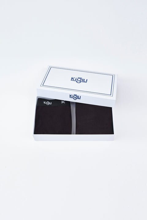 Siyah 2'li Trendy Pamuklu Atlet & Boxer Seti