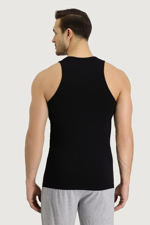 Siyah 2'li Trendy Pamuklu Atlet & Boxer Seti