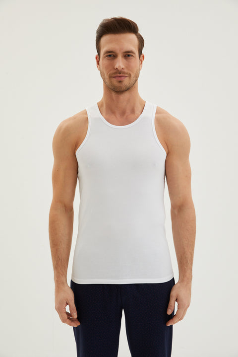 Beyaz 2'li Comfort Pamuklu Atlet & Boxer Seti