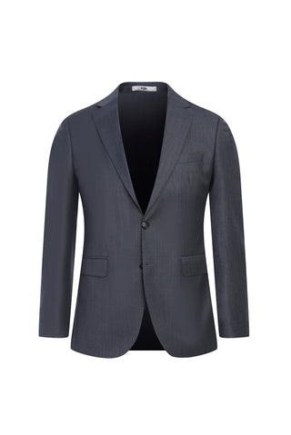 Açık Füme 7 Drop Slim Fit Dar Kesim Yünlü Takım Elbise
