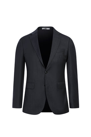 Koyu Füme 7 Drop Slim Fit Dar Kesim Yünlü Takım Elbise